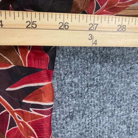 Robbie Bee Blouse Top Womens 18W Silk Leaf Print Button Up Ladies Vintage Fall - Picture 9 of 10